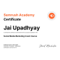Ajmer, Rajasthan, India agency CrownForge Creations By Jyoti Art's wins Social Media Marketing Crash Course award