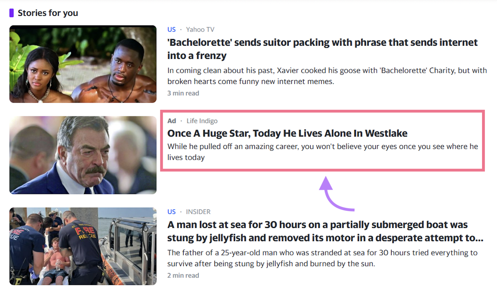 “Once A Huge Star, Today He Lives Alone in Westlake” article on Yahoo! News