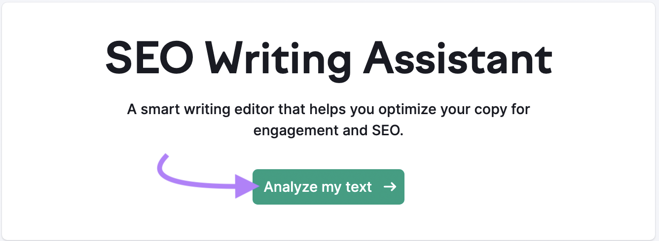 SEO Writing Assistant tool